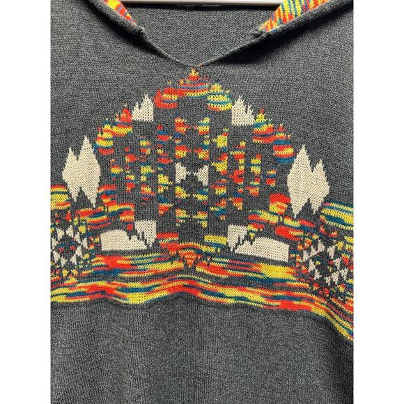 Indigo Thread Co. Boho Fringe Poncho Hoodie 1X - Picture 2 of 10